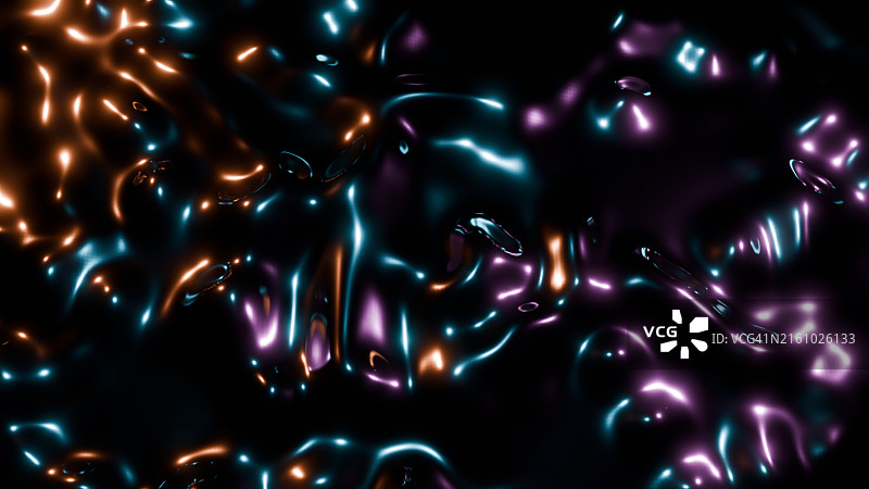 红色和蓝色色调的抽象霓虹流动性，霓虹灯未来主义背景图片素材