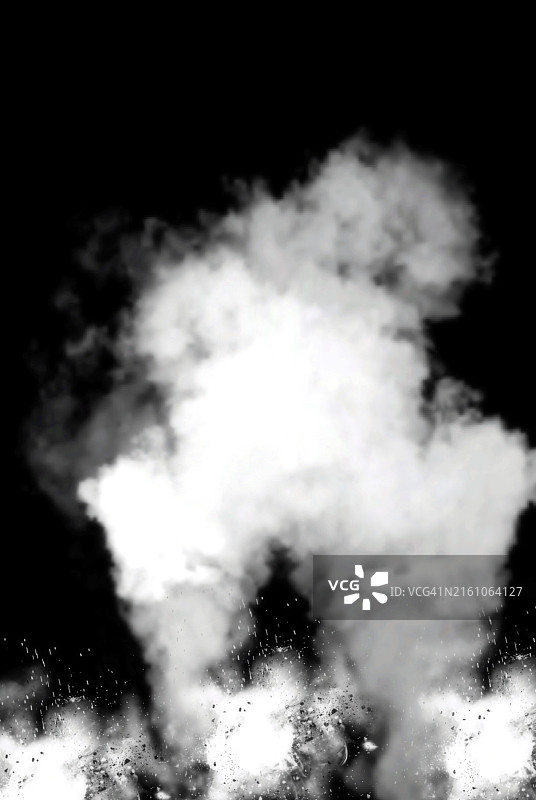 黑色背景上的抽象烟雾漩涡图片素材