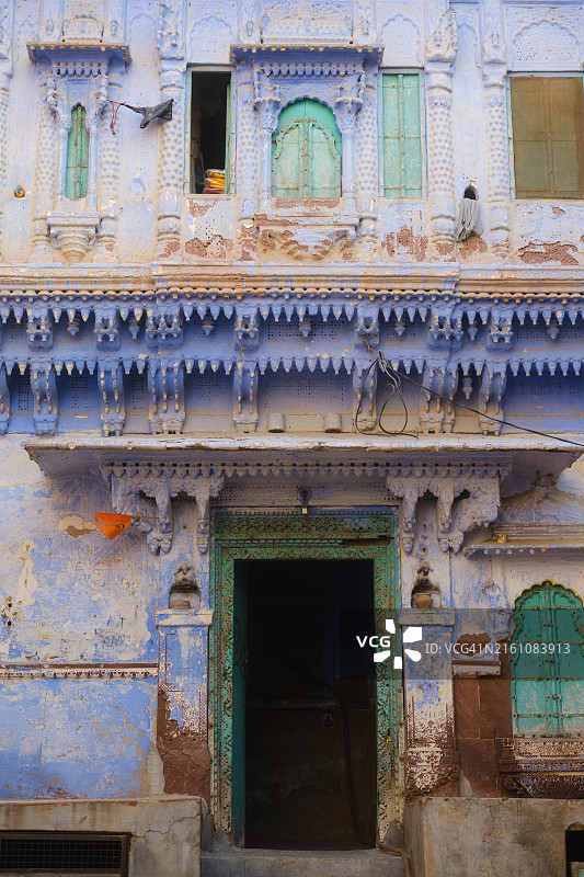 印度建筑细节：焦特布尔老街图片素材