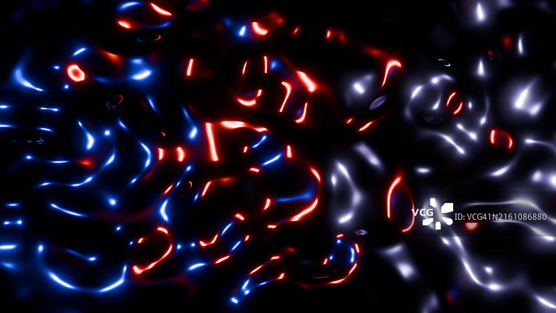 红色和蓝色色调的抽象霓虹流动性，霓虹灯未来主义背景图片素材