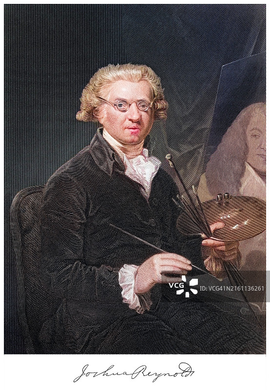 擅长肖像的英国画家约书亚·雷诺兹爵士 портрет图片素材