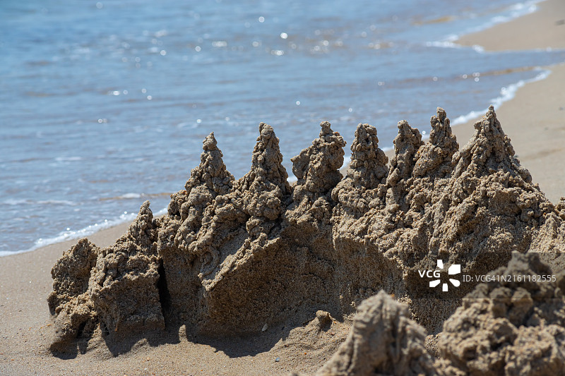 海滩岩石特写图片素材
