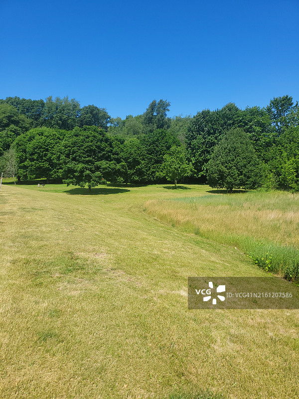 美国密歇根州卡尔霍恩县的田野风光图片素材