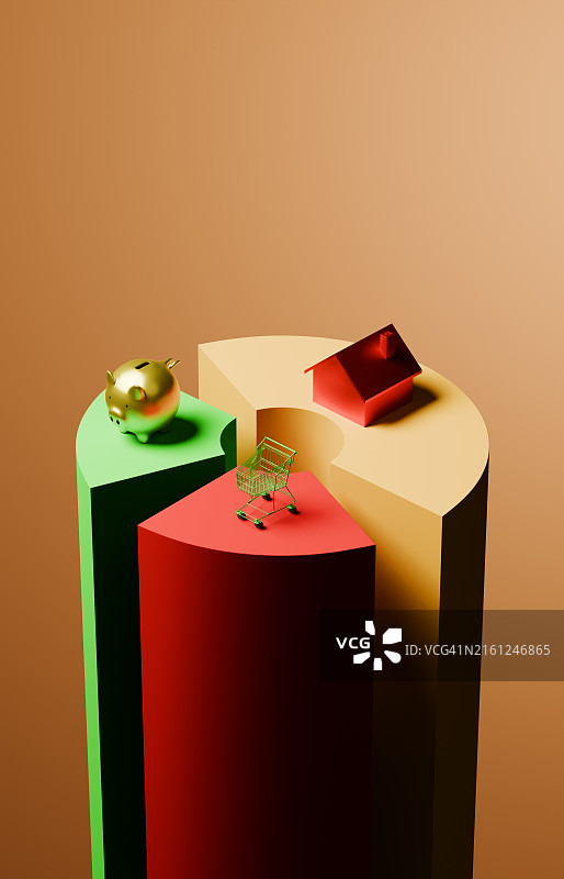 预算饼图图片素材