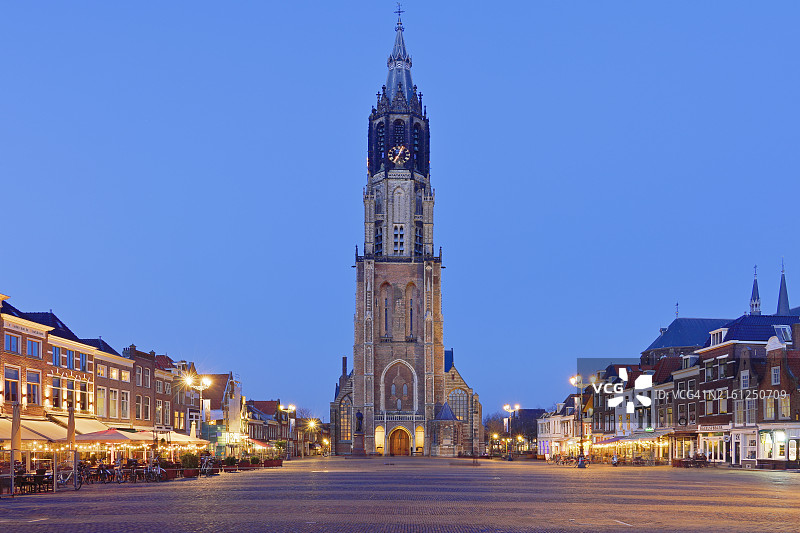 荷兰代尔夫特新教堂图片素材