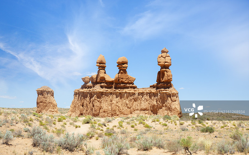 犹他州哥布林谷州立公园：三姐妹岩层图片素材