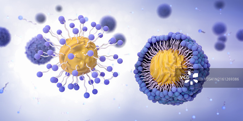 肥皂分子在微胞内捕获污垢插图图片素材