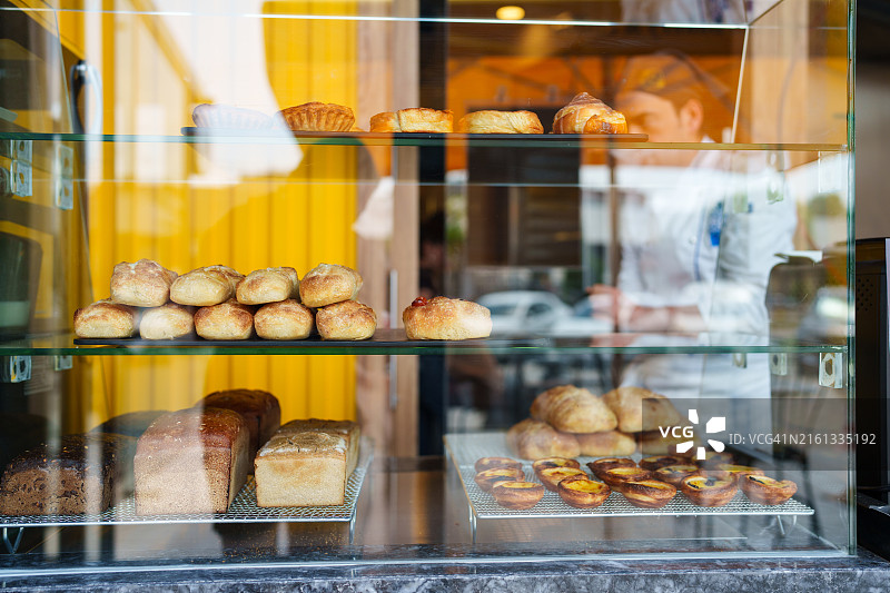 面包房展示橱窗图片素材