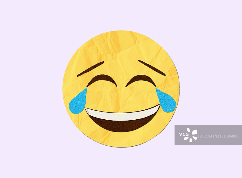 剪纸哭笑表情符号图片素材