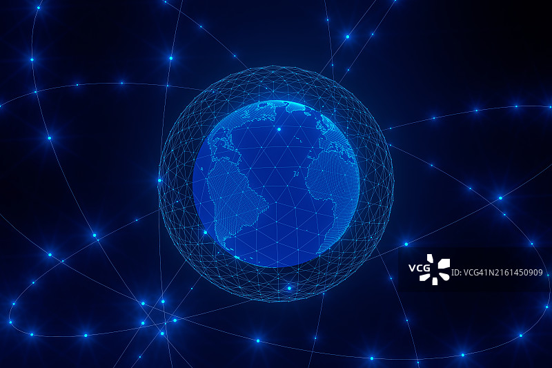 GPS系统通信网络概念图图片素材