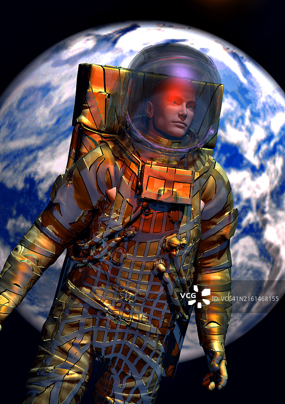 宇航员太空漫步图片素材