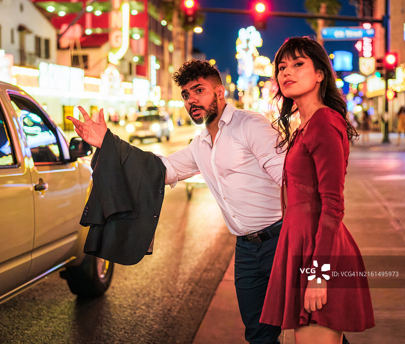 在拉斯维加斯打出租车图片素材