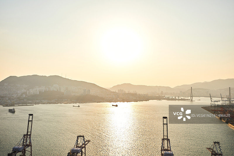 釜山海景城市风光背景图片素材