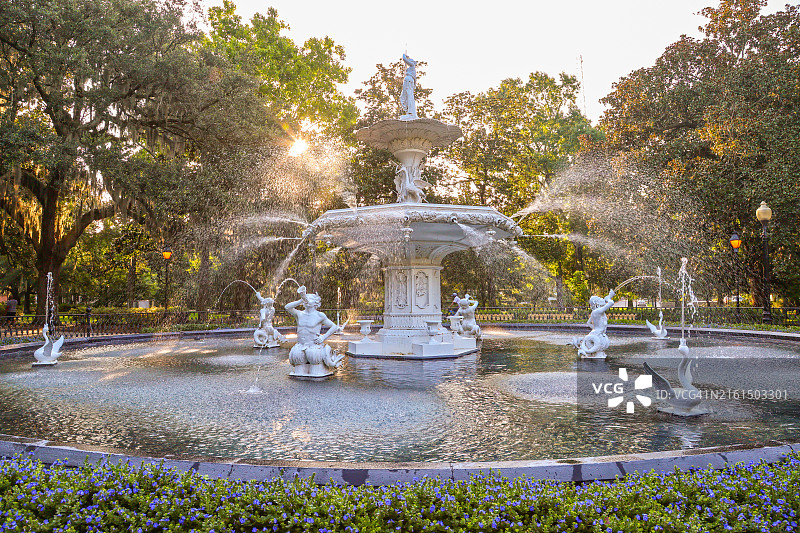 福赛斯公园的喷泉图片素材