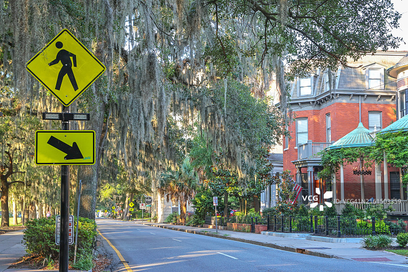 适合步行的城市萨凡纳图片素材