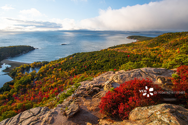 阿卡迪亚国家公园蜂巢小径徒步图片素材