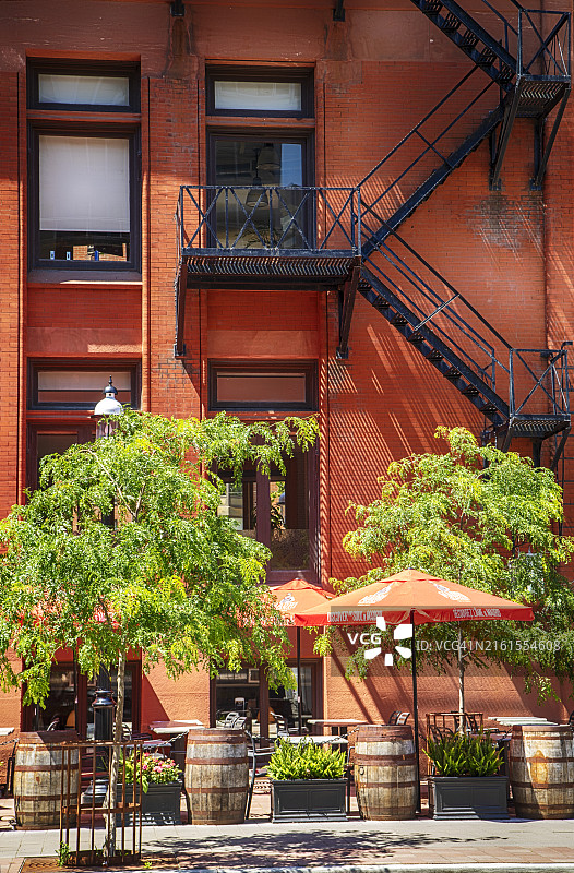 多伦多古德汉大厦红砖餐厅：历史地标图片素材