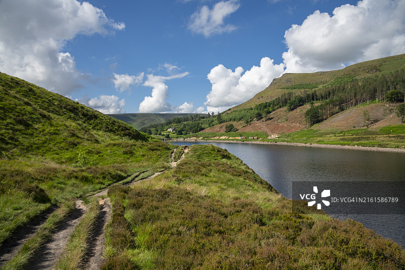 约曼黑水库，萨德尔沃思荒原，英格兰图片素材