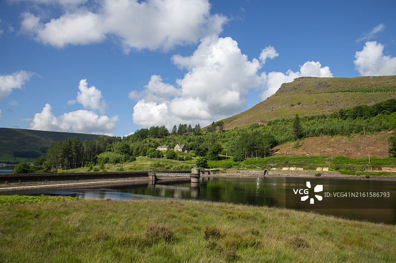 约曼黑水库，萨德尔沃思荒原，英格兰图片素材