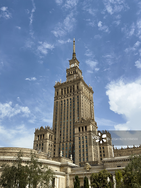 波兰华沙文化宫图片素材