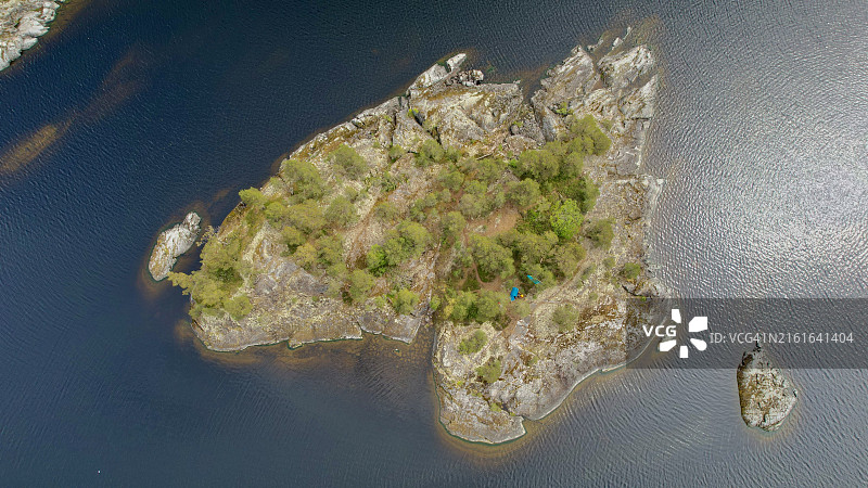 俄罗斯卡累利阿Lakhdenpokhsky区海岸线航拍图片素材