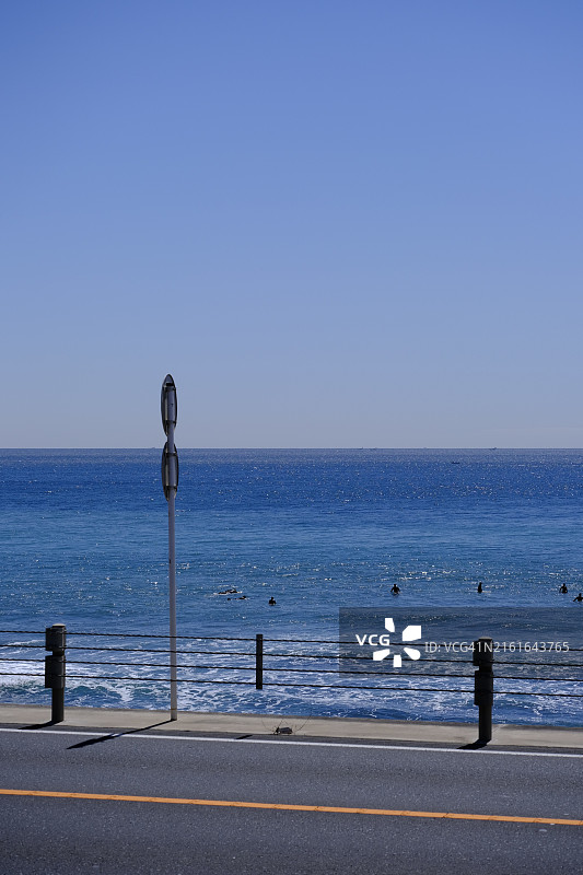 神奈川县晴空下的海景图片素材