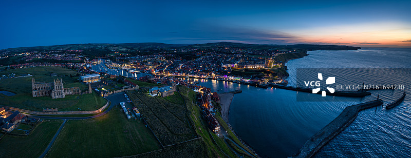 惠特比暮光全景航拍图片素材