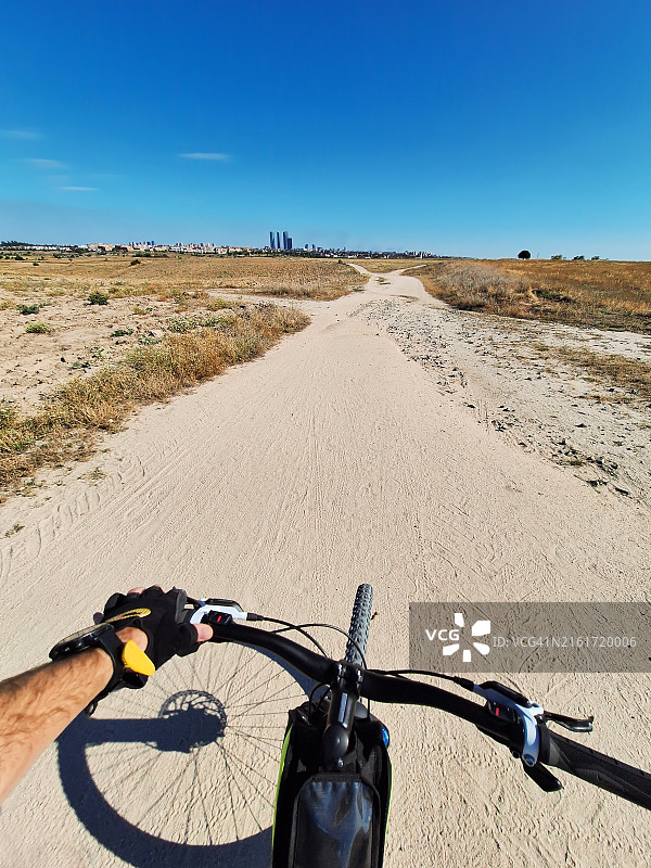 马德里的山地自行车图片素材