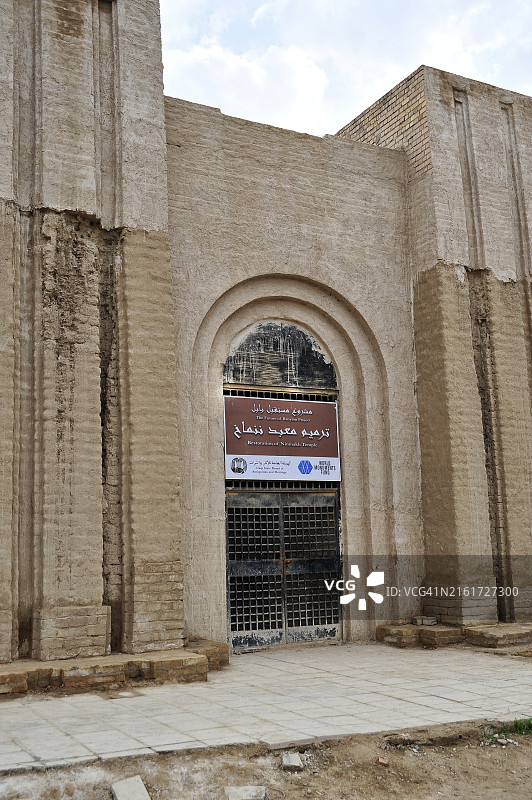 巴比伦遗址修复工程，伊拉克图片素材