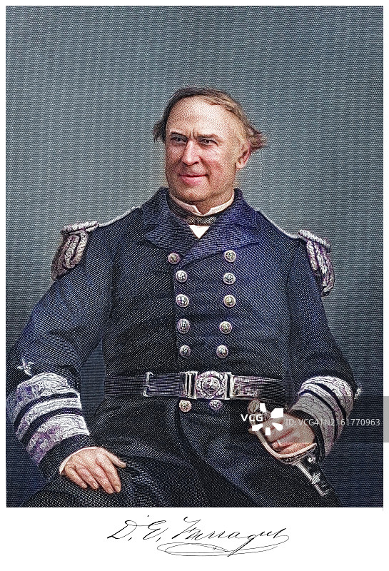 美国南北战争时期海军上将戴维·格拉斯哥·法拉格特图片素材