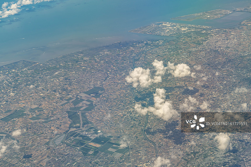 中国台湾彰化航拍景观图片素材