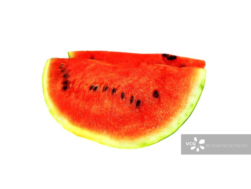 白色背景下的西瓜特写图片素材