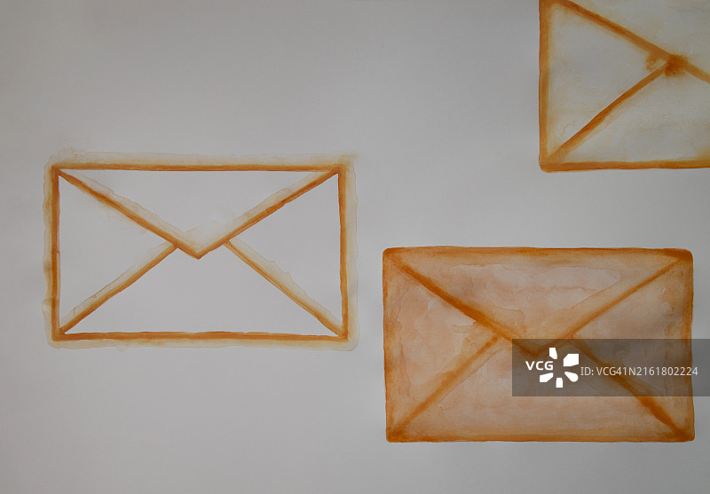 纸上的水彩字母图片素材