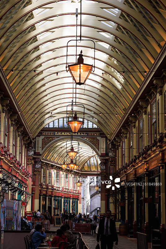 英国伦敦著名的利德贺市场图片素材