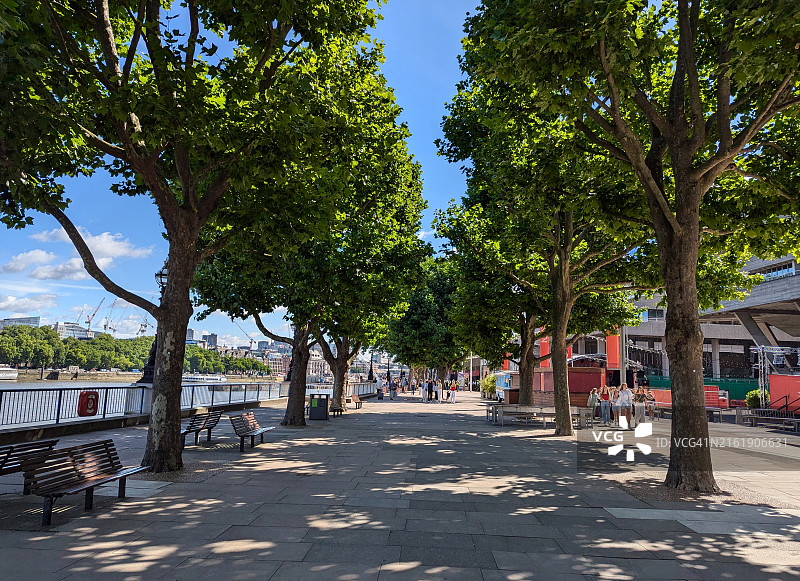 南岸木板路图片素材