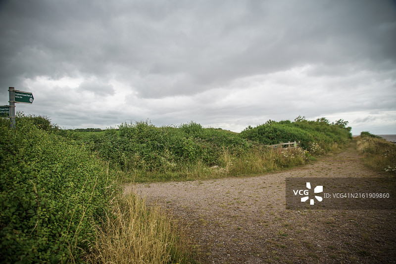 欣克利角C核电站附近的公共海滩图片素材