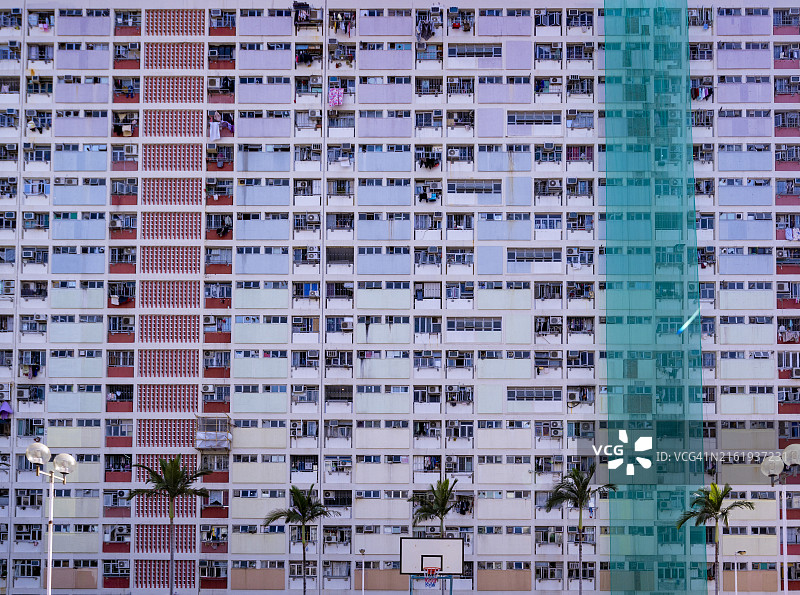 中国香港彩虹邨的彩色建筑图片素材