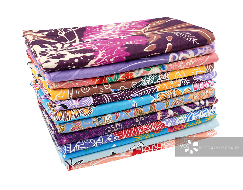 印度尼西亚巴厘岛乌布：彩色蜡染布图片素材