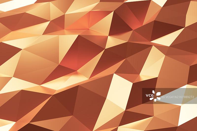 抽象多边形金色、黄色、橙色、米色和棕色背景3D图案设计元素图片素材