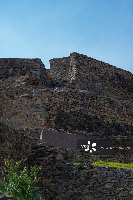 奥扬泰坦博印加文化古城，库斯科圣谷，秘鲁图片素材