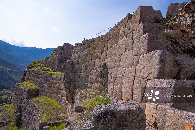奥扬泰坦博印加文化古城，库斯科圣谷，秘鲁图片素材