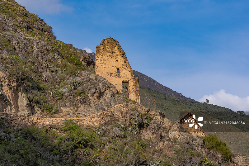 奥扬泰坦博印加文化古城，库斯科圣谷，秘鲁图片素材
