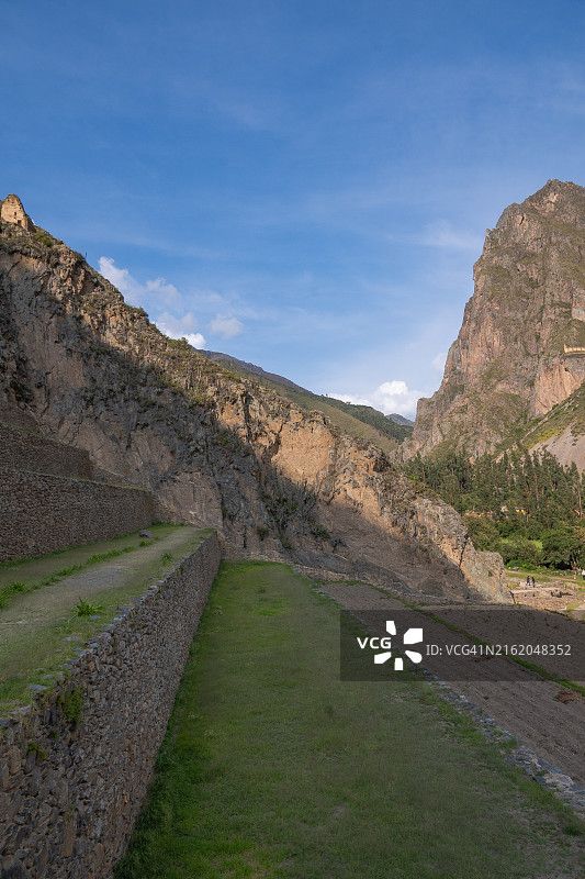 奥扬泰坦博印加文化古城，库斯科圣谷，秘鲁图片素材