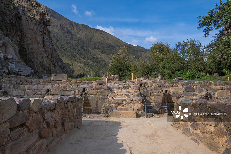 奥扬泰坦博印加文化古城，库斯科圣谷，秘鲁图片素材
