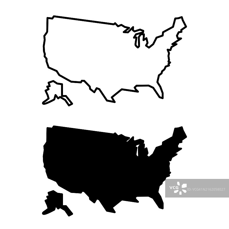 美国各州政治地图图片素材