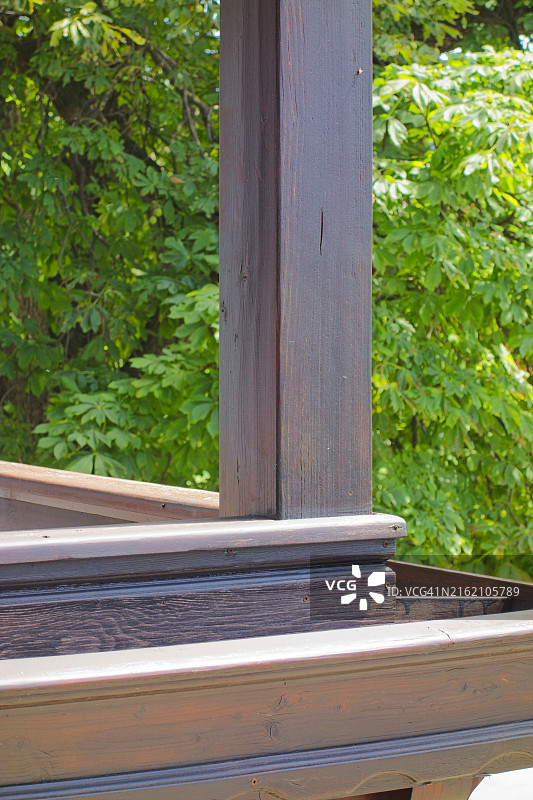 木制阳台特写图片素材