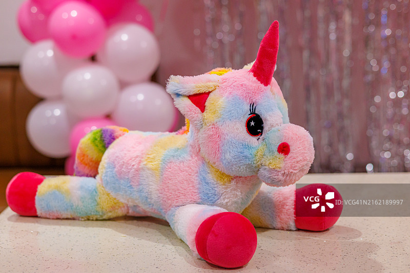 独角兽毛绒玩具图片素材