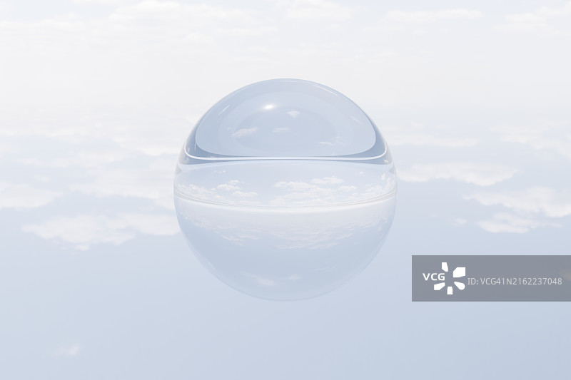 镜面上的玻璃穹顶图片素材