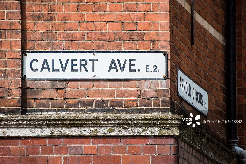 卡尔弗特大街标志图片素材