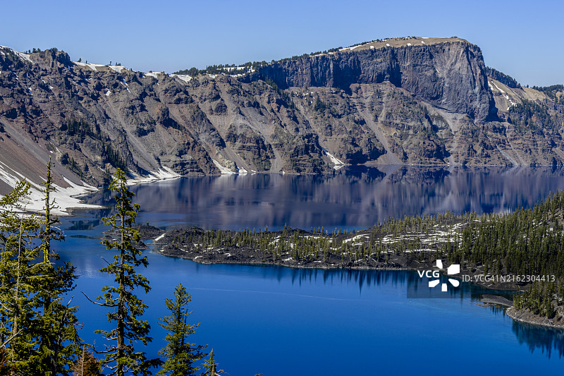 火山口湖与巫师岛 - 俄勒冈州007图片素材